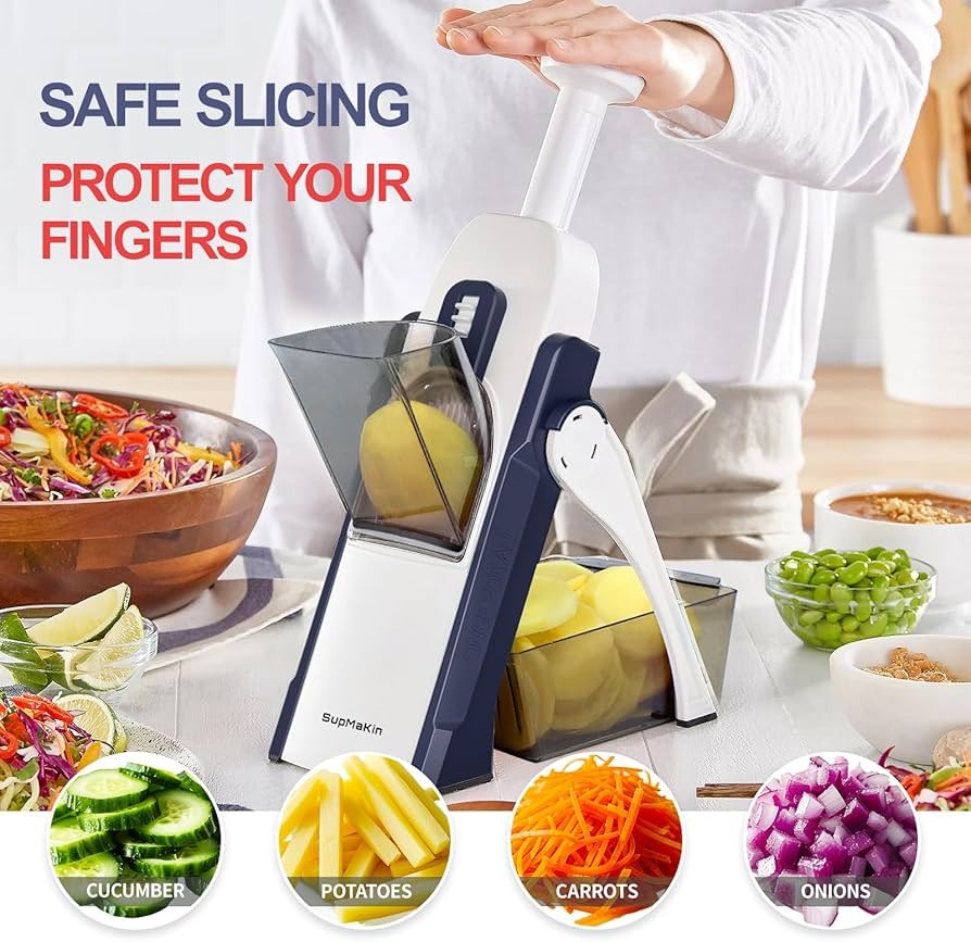 Manual Multi-Purpose Mandoline Slicer, Chopper