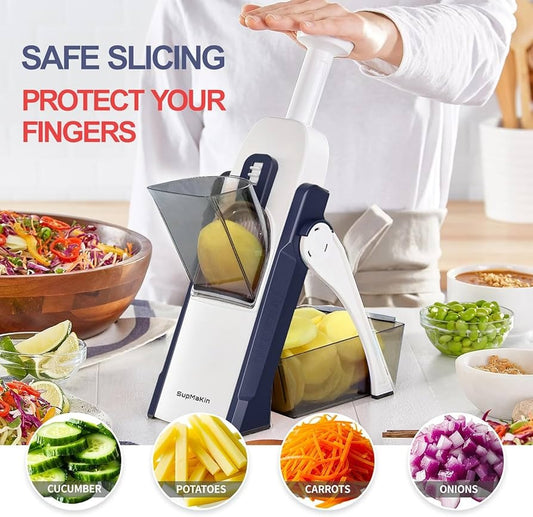 Manual Multi-Purpose Mandoline Slicer, Chopper